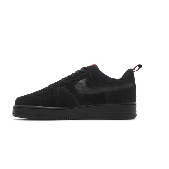 Nike Air Force 1 ‘07 LV8 - ‘Reflective Swoosh - Black Crimson’ worn ONCE - Picture 4 of 10